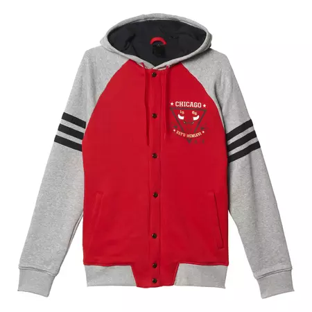 Adidas Chaqueta Bulls Washed Baseball (Red/Grey)