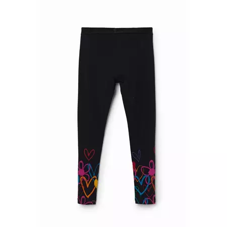 Desigual Girls Hearts Long Leggings "Black"