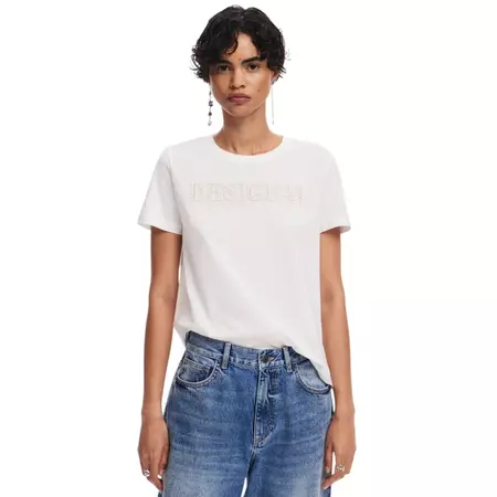 Desigual shiny t-shirt "White"