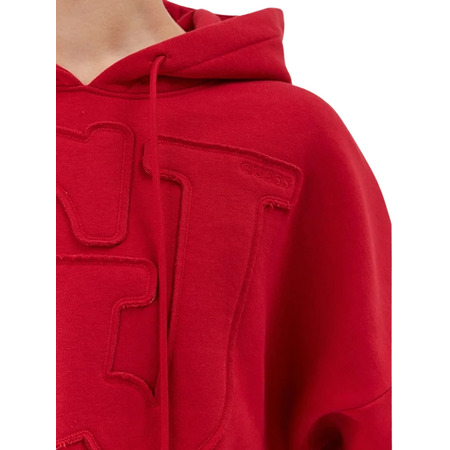 Guess Crop Hoodie Sweatshirt "Red"