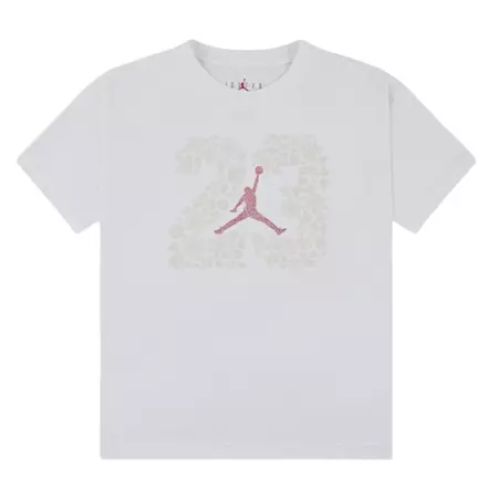 Jordan Girls JDG 23 Floral SS Tee "White-Beige"