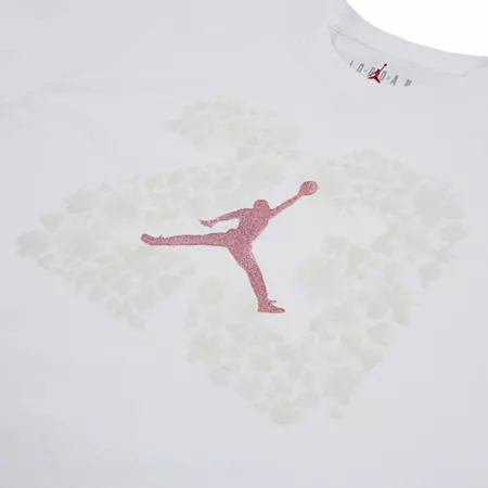 Jordan Girls JDG 23 Floral SS Tee "White-Beige"
