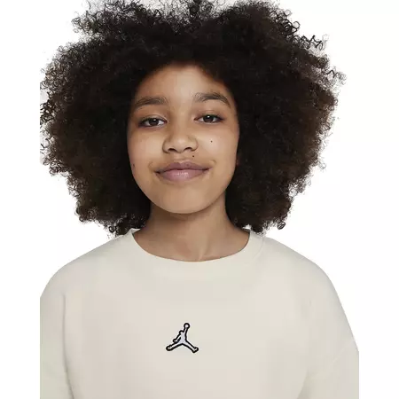 Jordan Girls Jumpman Essentials Crew Sweater "Pale Ivory"