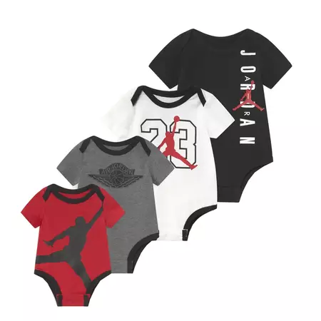 Jordan Infants JDB Milestone Bodysuits 4Pack