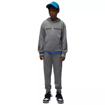Jordan Kids Baseline Pullover Hoodie "Carbon Heather"