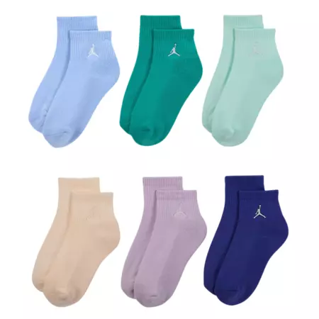 Jordan Kids JDB Everyday Essentials Ankle 6 PPack Socks "Aluminium"