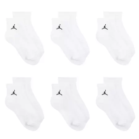 Jordan Kids JDB Everyday Essentials Ankle 6 PPack Socks "White"