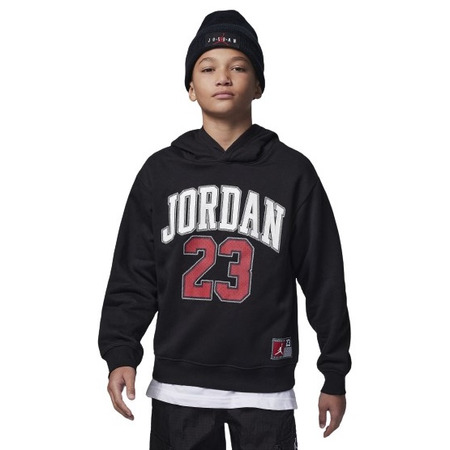 Jordan Kids Logo 23 Fleece Pullover Hoodie "Black"