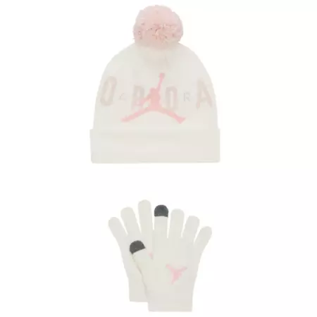 Jordan Kids Pom-Pon Beanie and Gloves 2Piece Set "Sail"