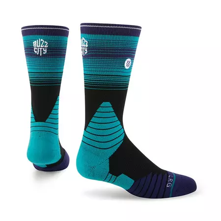 Calcetines Stance Logo Crew Hornets (morado/turquesa/negro)