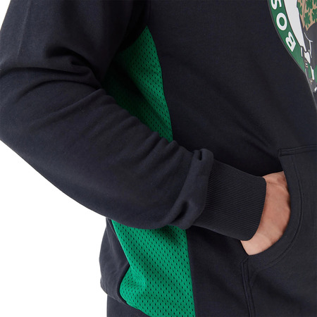 New Era NBA Boston Celtics Mesh Panel Oversized Pullover Hoodie