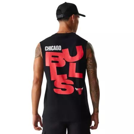 New Era NBA Chicago Bulls Graphic Sleeveless T-Shirt "Black"