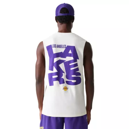 New Era NBA LA Lakers Graphic Sleeveless T-Shirt "Offwhite"