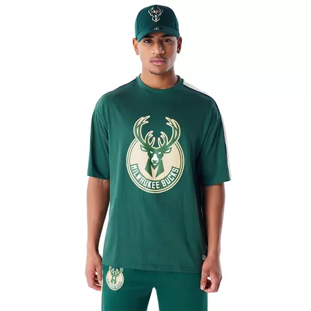 New Era NBA Milwaukee Bucks Panel Oversized T-Shirt