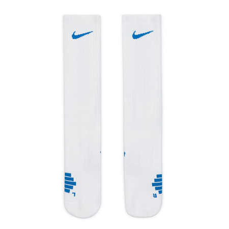 Nike Elite Crew Basketball Sock "White Blue"