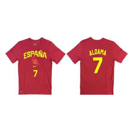 Nike Camiseta España Basket # 7 ALDAMA # "Gym Red/Yellow"
