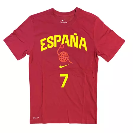 Nike Camiseta España Basket # 7 ALDAMA # "Gym Red/Yellow"