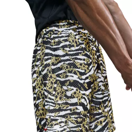 Nike Practice Mesh 13cm Dri-FIT Basketball Shorts "White Safari/University Red"