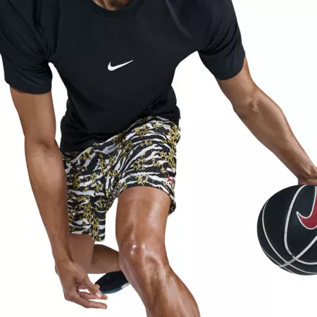 Nike Practice Mesh 13cm Dri-FIT Basketball Shorts "White Safari/University Red"