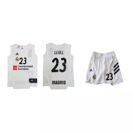 Pack Menino Réplica Sergio Llull #23# R. Madrid 2018/19 (1ª Equipación Euroliga)