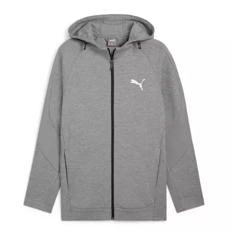 Puma EVOSTRIPE Full-Zip Hoodie DK "Medium Gray Heather"