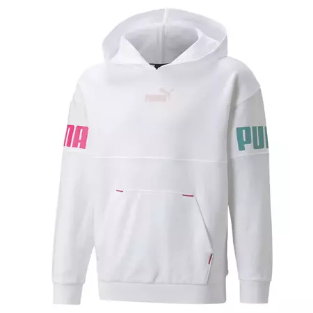 Puma Girls Power Colorblock Hoodie TR "White"