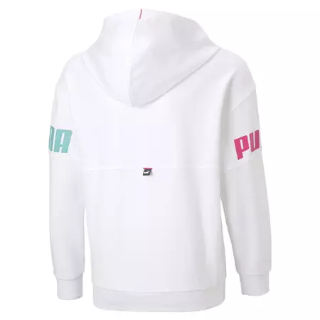 Puma Girls Power Colorblock Hoodie TR "White"