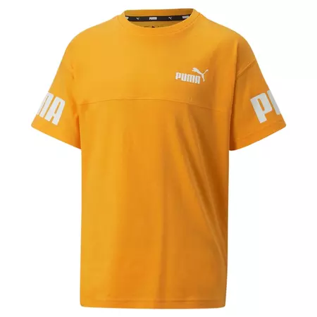 Puma Junior Power Colorblock Tee (Tangerine)
