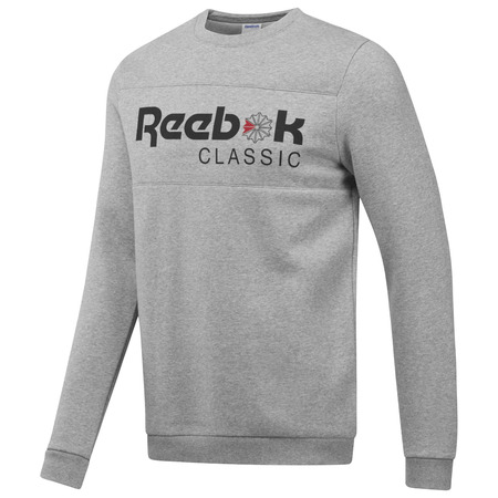Reebok Classic Fleece Iconic Crewneck (Medium Grey Heather)