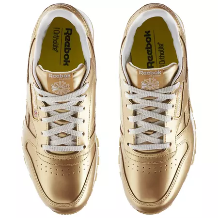 Reebok Classic Leather Metallic Brass Junior