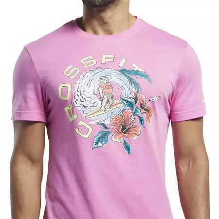 Reebok CrossFit Surfing Bear Graphic Tee