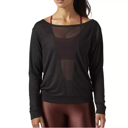 Reebok Studio Mesh Long Sleeve Tee W (black)