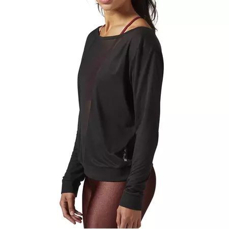 Reebok Studio Mesh Long Sleeve Tee W (black)