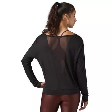 Reebok Studio Mesh Long Sleeve Tee W (black)
