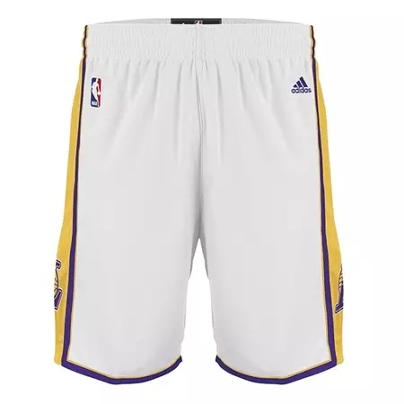 Adidas Short Los Angeles Lakers (blanco/amarillo/purple)