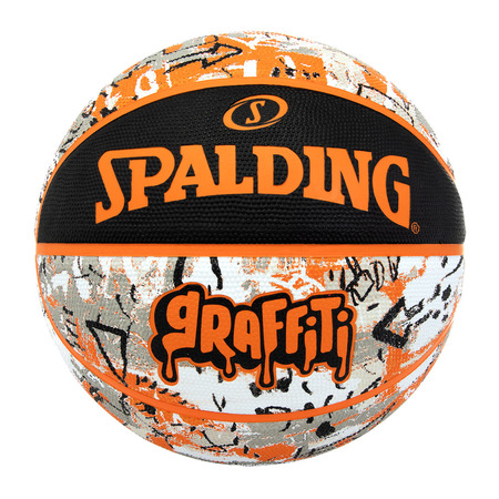 Spalding Orange Graffiti Sz7 Rubber Ball (Size 7)