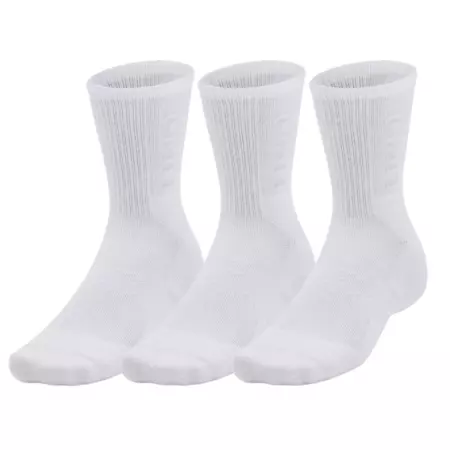 UA Unissex 3-Maker 3-Pack Mid-Crew Socks "White-Mod Gray"