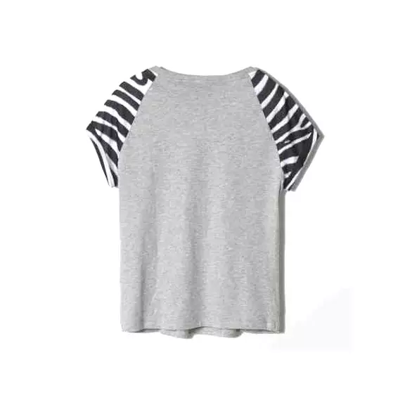 Adidas Original Camiseta Mulheres Trefoil Logo Zebra (gris/negro/blanco)