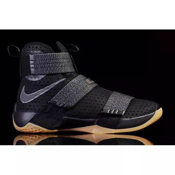 LeBron Soldier 10 SFG "Black Gum" (009/black/mtlc dark grey/gum yellow)