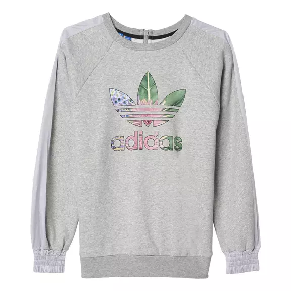 Adidas Originals Training Floral Logo Sweatshirt (grey/multicolor)