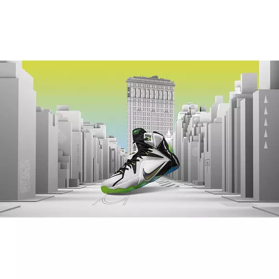 Lebron XII AS "All Star NYC" (190/blanco/negro/verde/azul)