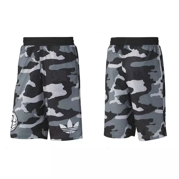 Adidas Short Reversible Brooklyn Nets (negro/blanco/gris)