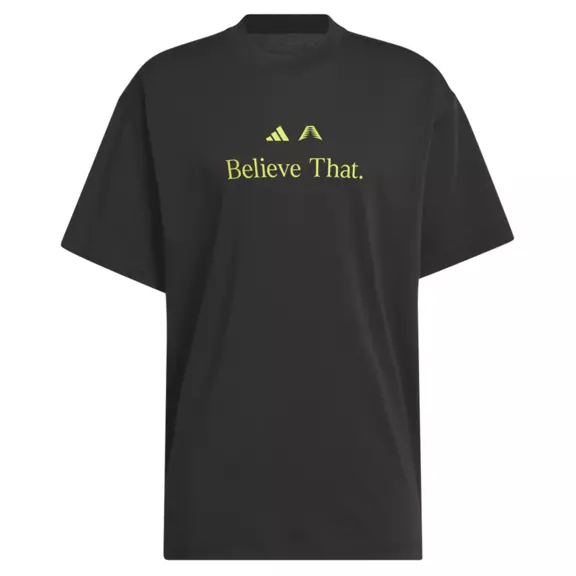 Adidas Basketball Anthony Edwards Believe That T-Shirt "Black/Preloved Lime"