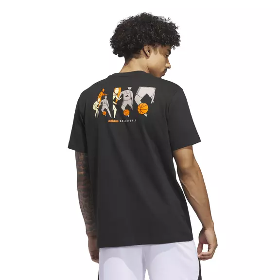 Adidas Basketball Hoops for All Graphic Tee "Black"