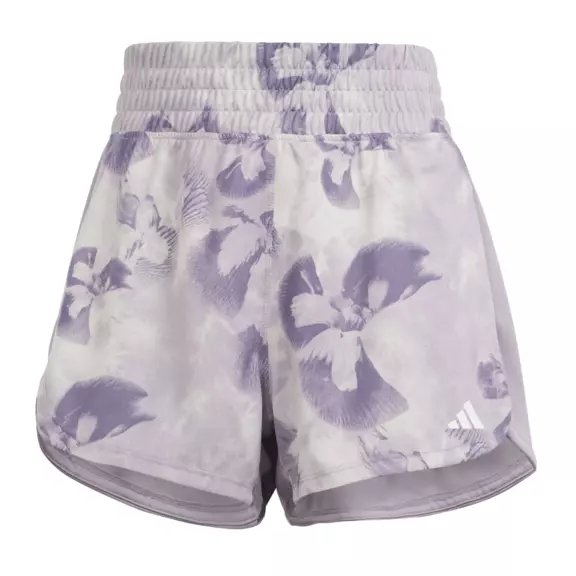 Adidas Pacer Essentials AOP Flower Tie-Dye Knit Shorts "Preloved Fig"
