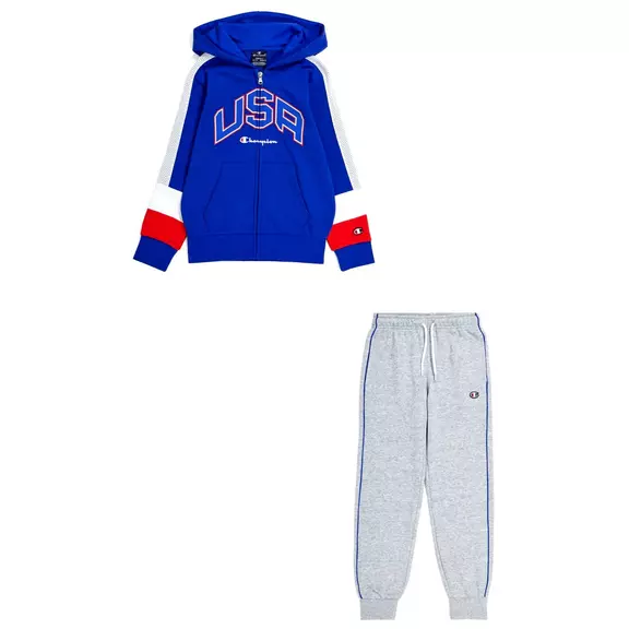 Champion Kids Colour Block Logo USA Tracksuit "Nautical Blue"
