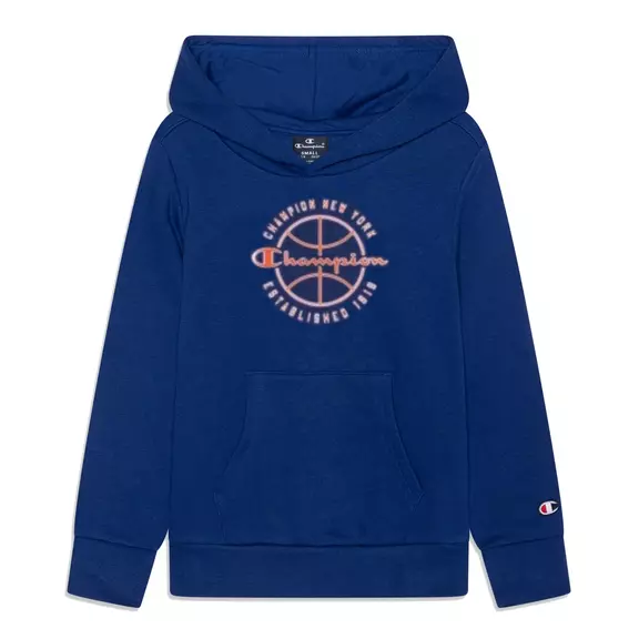 Champion Kids Modern Basketball Big Logo Hoodie "Blue"