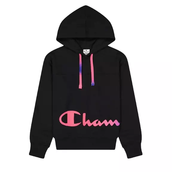 Champion Legacy Hooded Sweatshirt with Colorful Details "Black"