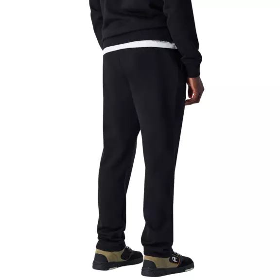 Champion Logo Straight Leg Fleece Joggers "Black"