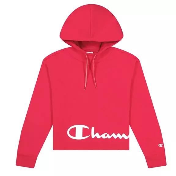 Champion Wn´s Legacy Script Logo Wraparound Print Boxy Fit Hoodie "Haute Red"